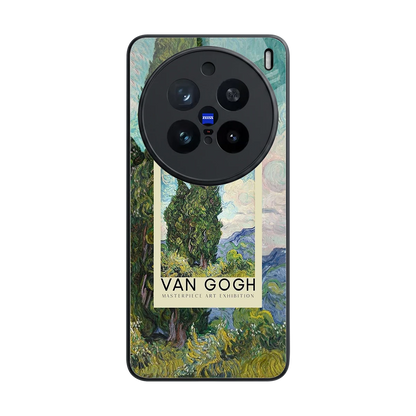 Cypresses back phone cover | glass case for vivo x200 pro