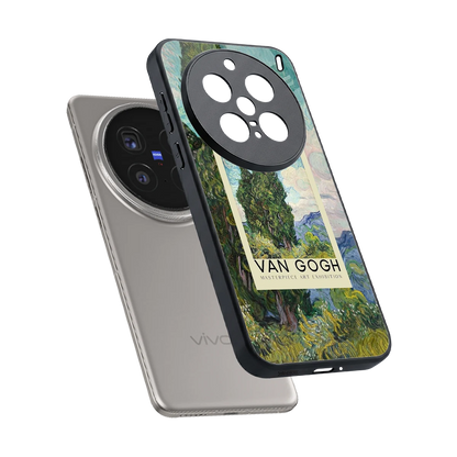 Cypresses sleek vivo x200 pro cover with tempered glass back and TPU edges