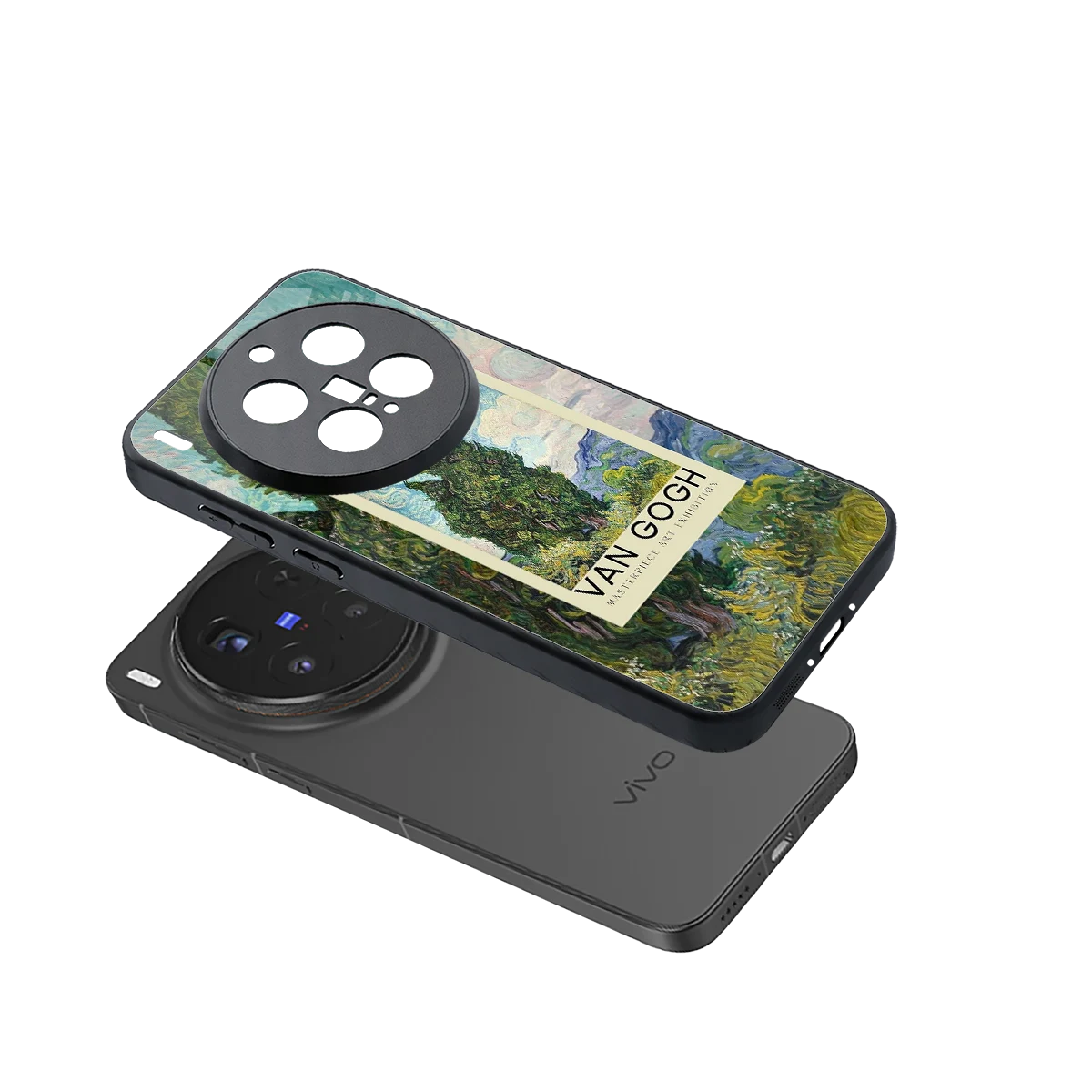Cypresses sleek vivo x300 pro cover with tempered glass back and TPU edges
