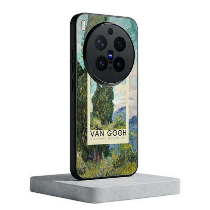 Cypresses vivo x300 pro mobile cover | shockproof glass phone case