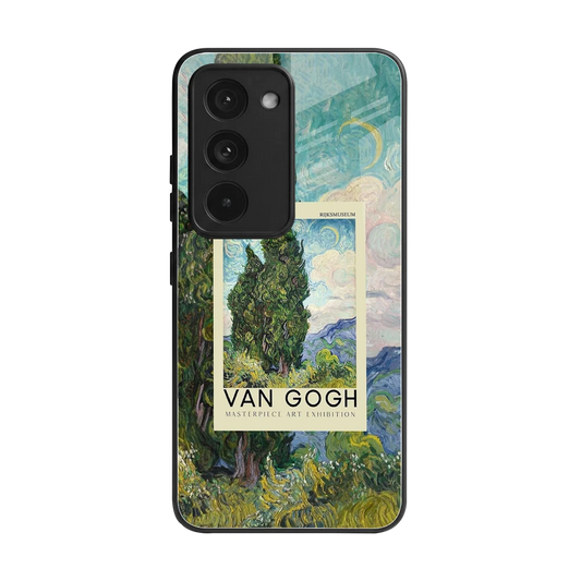 Cypresses back phone cover | glass case for redmi 15 5g
