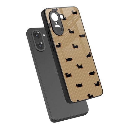 Dachshund sleek oneplus nord ce5 5g cover with tempered glass back and TPU edges