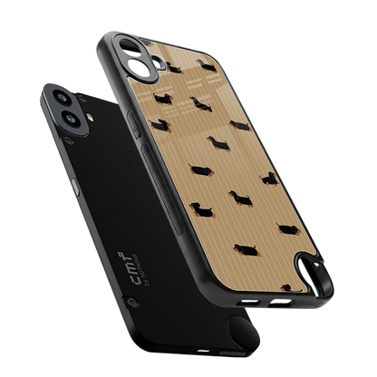 Dachshund sleek cmf nothing phone 1 cover with tempered glass back and TPU edges