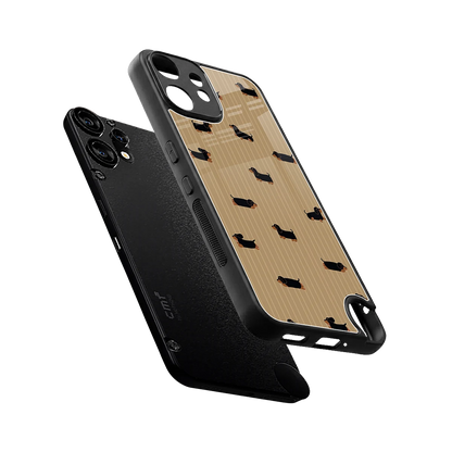 Dachshund sleek cmf nothing phone 2 pro cover with tempered glass back and TPU edges