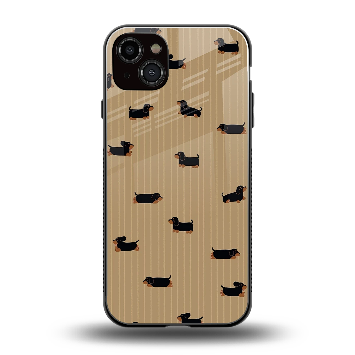 Dachshund back phone cover | glass case for iphone 14 plus