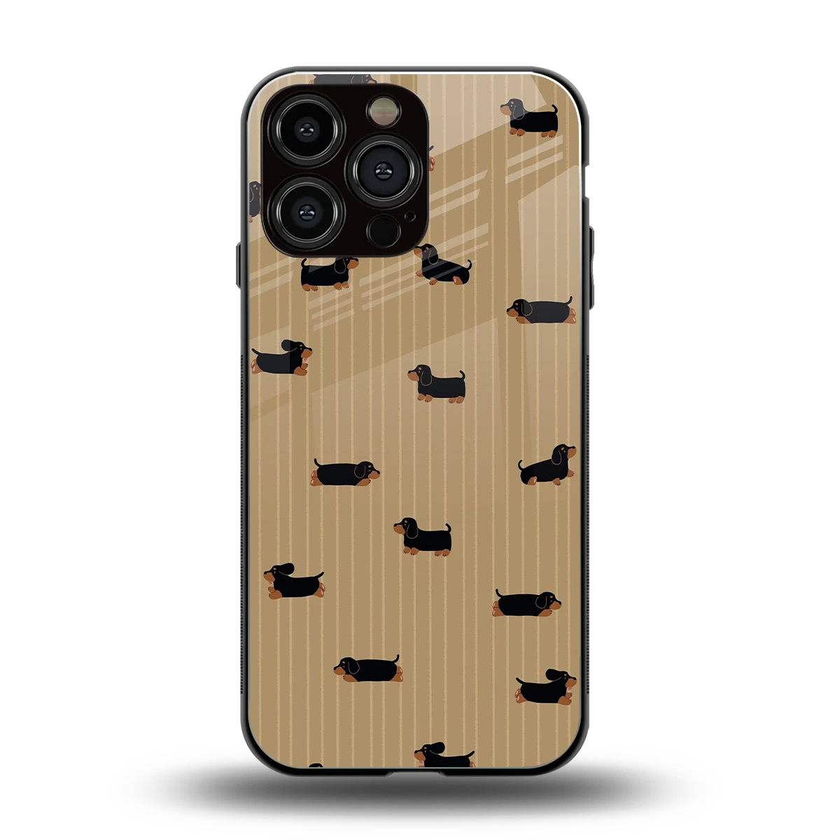 Dachshund back phone cover | glass case for iphone 15 pro max