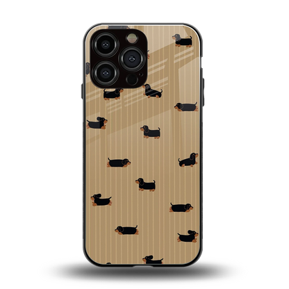 Dachshund back phone cover | glass case for iphone 15 pro max