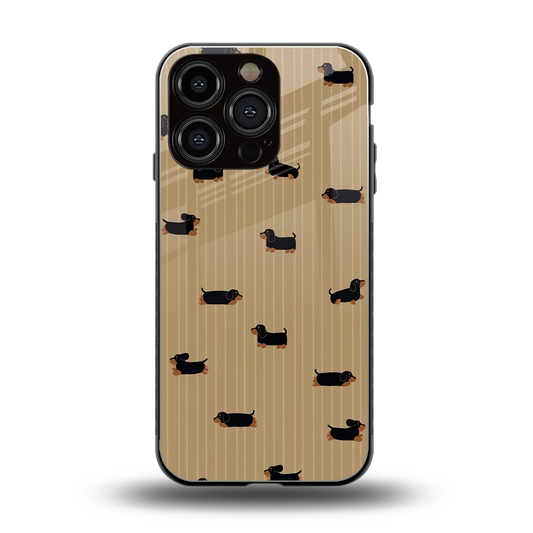 Dachshund back phone cover | glass case for iphone 16 pro