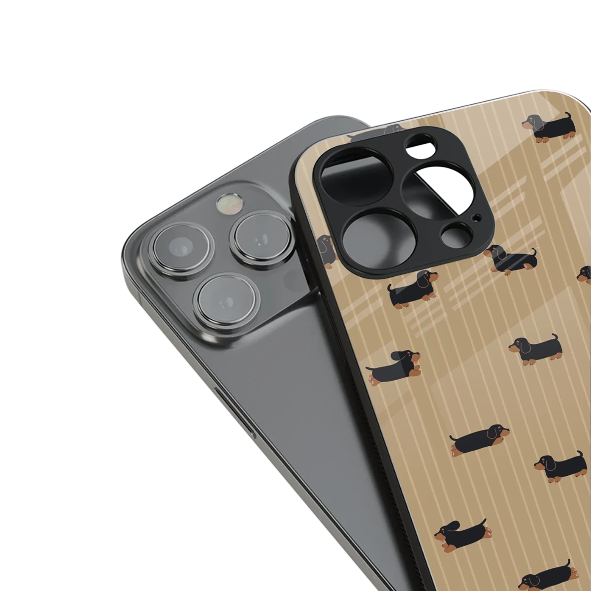 Dachshund stylish phone case for iphone 14 | glossy glass and slim fit