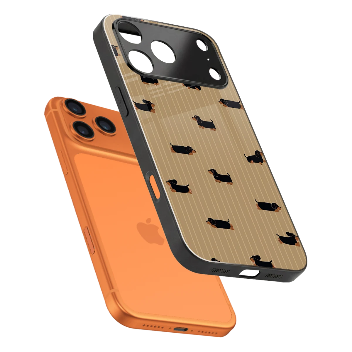 Dachshund sleek iphone 17 pro max cover with tempered glass back and TPU edges