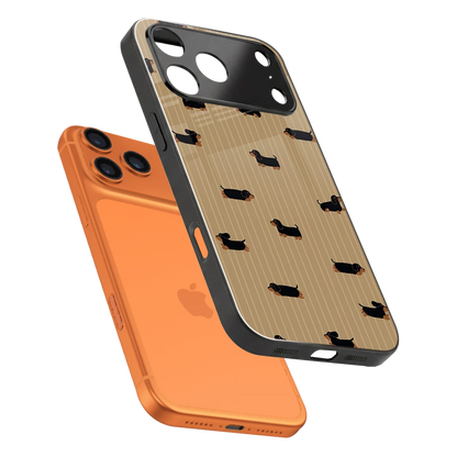 Dachshund sleek iphone 17 pro max cover with tempered glass back and TPU edges