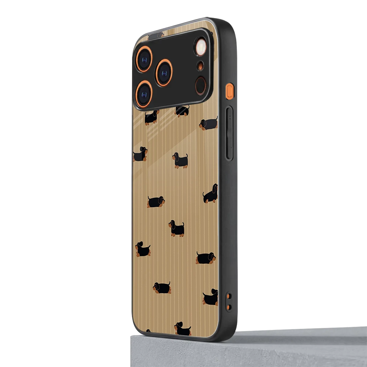 Dachshund iphone 17 pro mobile cover | shockproof glass phone case