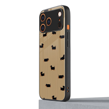 Dachshund iphone 17 pro max mobile cover | shockproof glass phone case