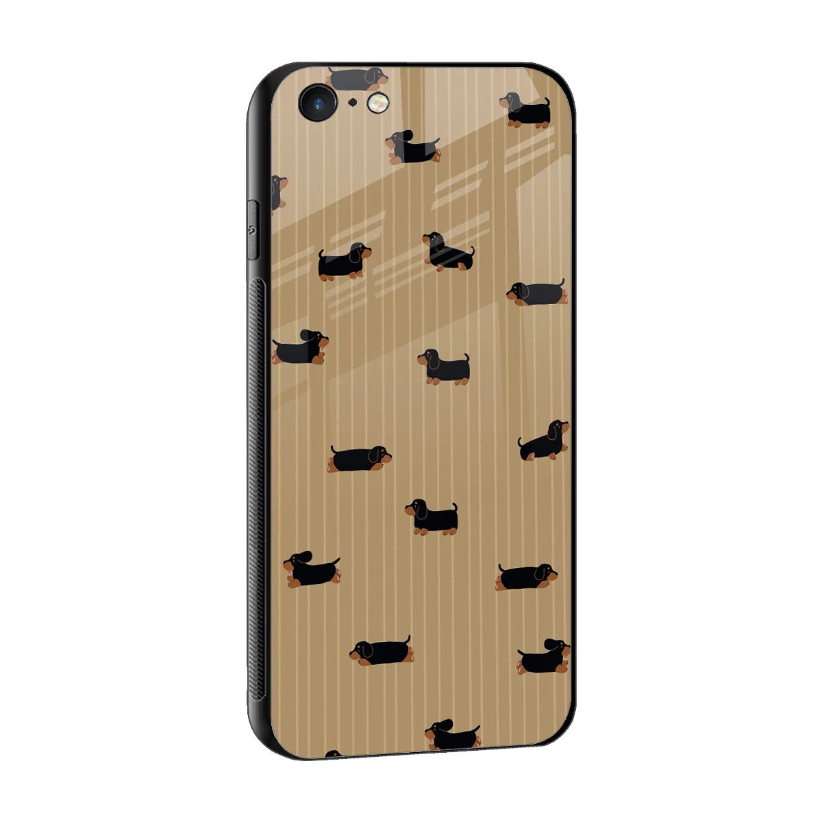 Dachshund sleek iphone 6 cover with tempered glass back and TPU edges