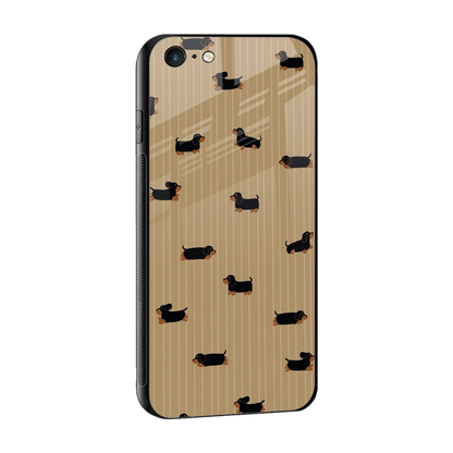 Dachshund sleek iphone 6s cover with tempered glass back and TPU edges