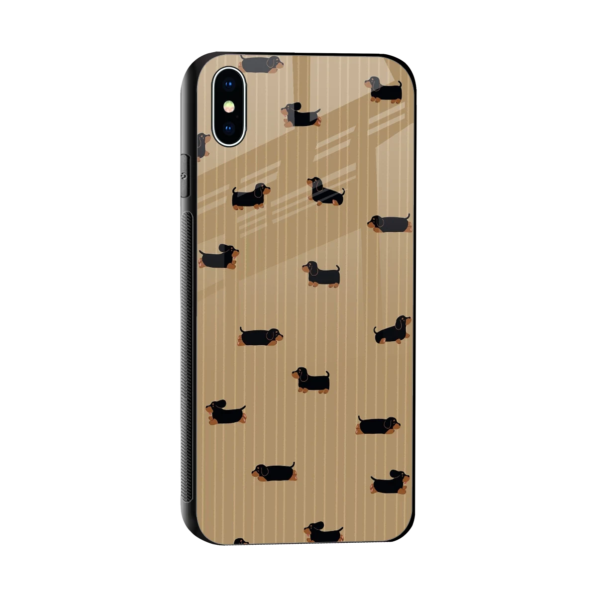 Dachshund sleek iphone xs max cover with tempered glass back and TPU edges