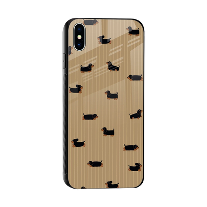 Dachshund sleek iphone xs max cover with tempered glass back and TPU edges
