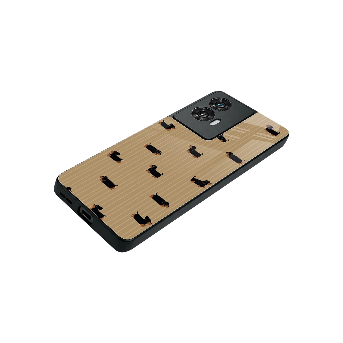 Dachshund stylish phone case for motorola edge 50 fusion | glossy glass and slim fit