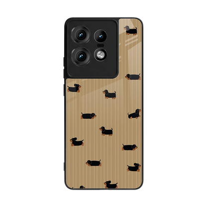 Dachshund back phone cover | glass case for motorola edge 50 pro