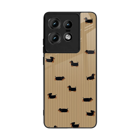 Dachshund back phone cover | glass case for motorola edge 50 pro
