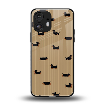 Dachshund back phone cover | glass case for nothing phone 2