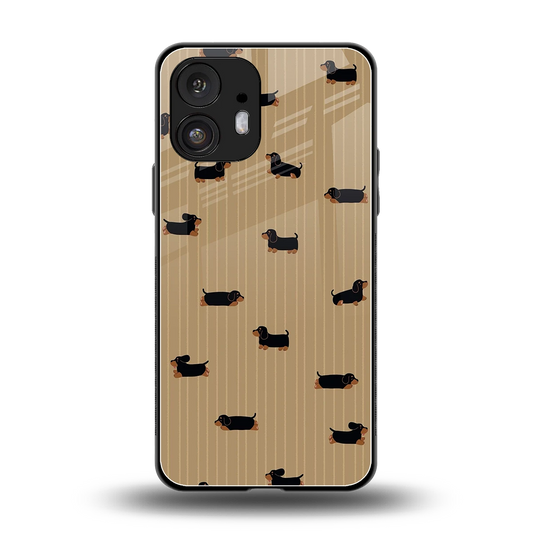 Dachshund back phone cover | glass case for nothing phone 2