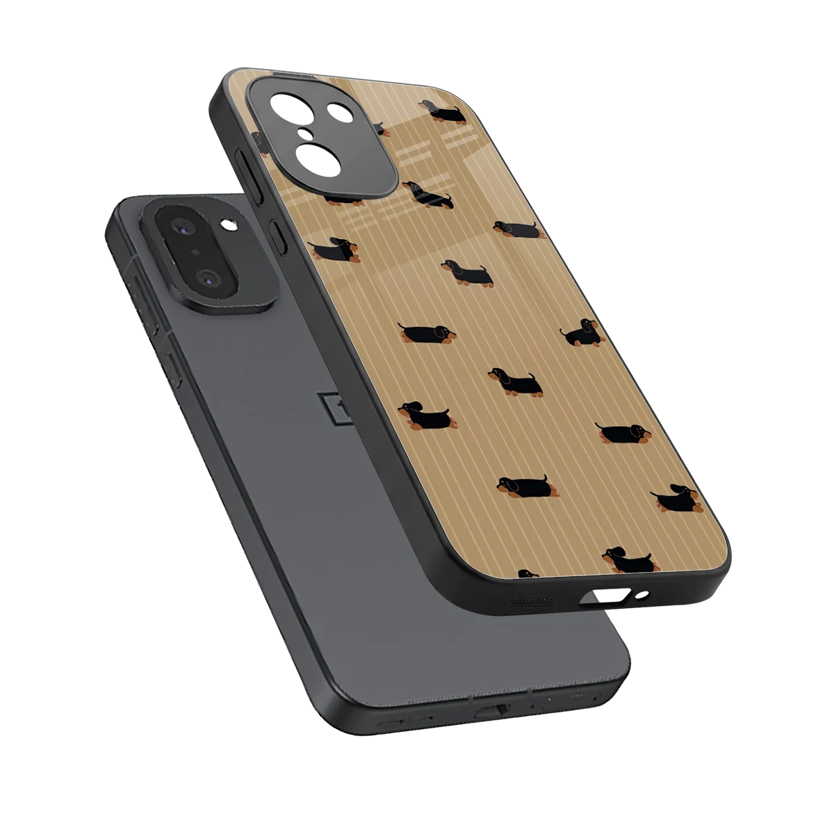 Dachshund sleek oneplus 15r cover with tempered glass back and TPU edges