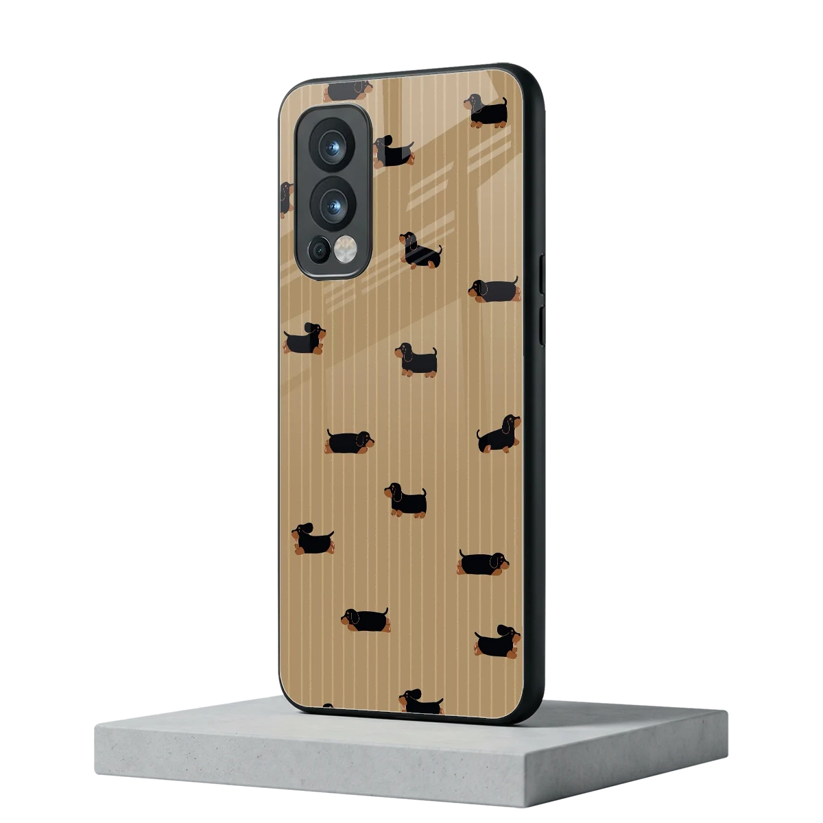Dachshund oneplus nord 2 mobile cover | shockproof glass phone case