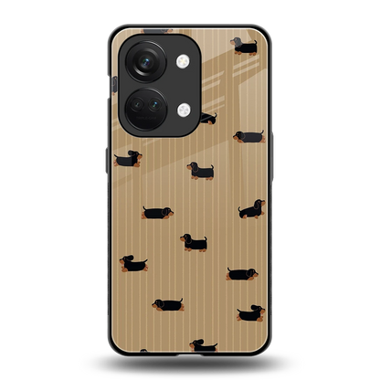 Dachshund back phone cover | glass case for oneplus nord 3
