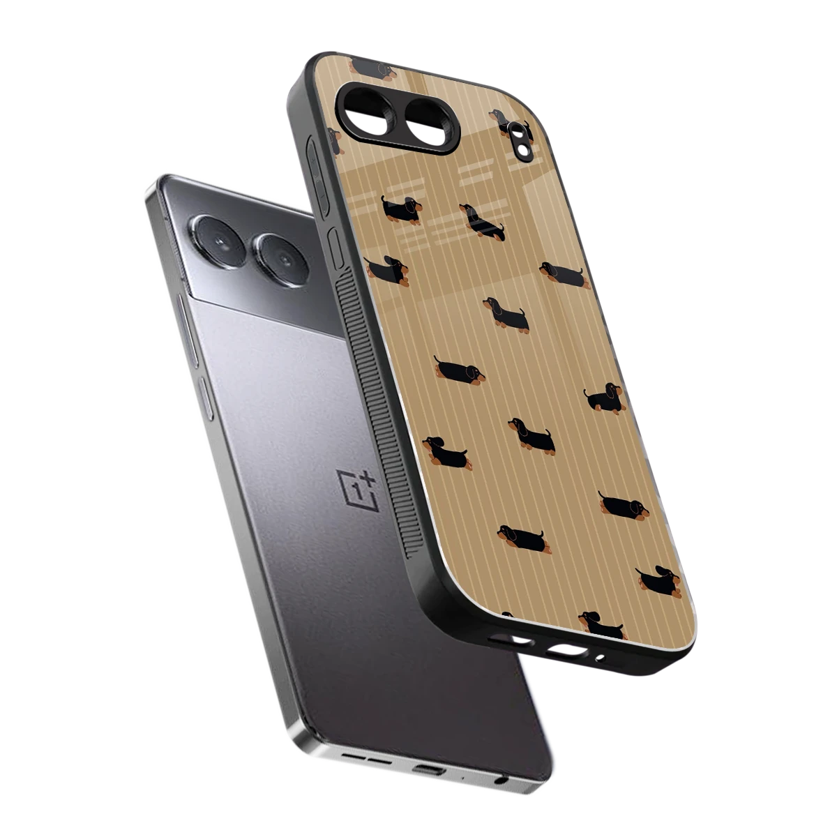 Dachshund sleek oneplus nord 4 cover with tempered glass back and TPU edges