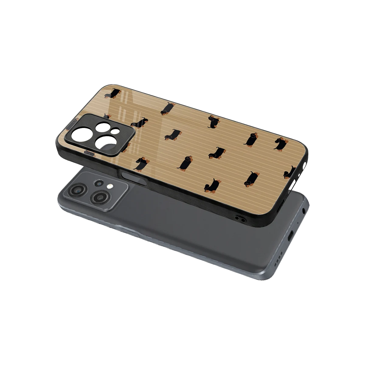 Dachshund sleek oneplus nord ce 2 lite cover with tempered glass back and TPU edges