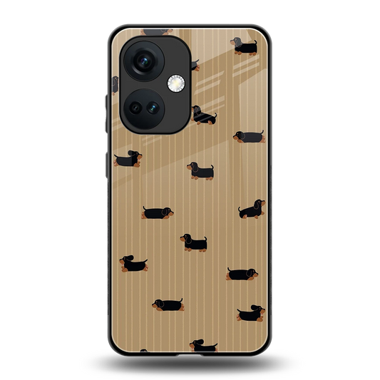 Dachshund back phone cover | glass case for oneplus nord ce 3