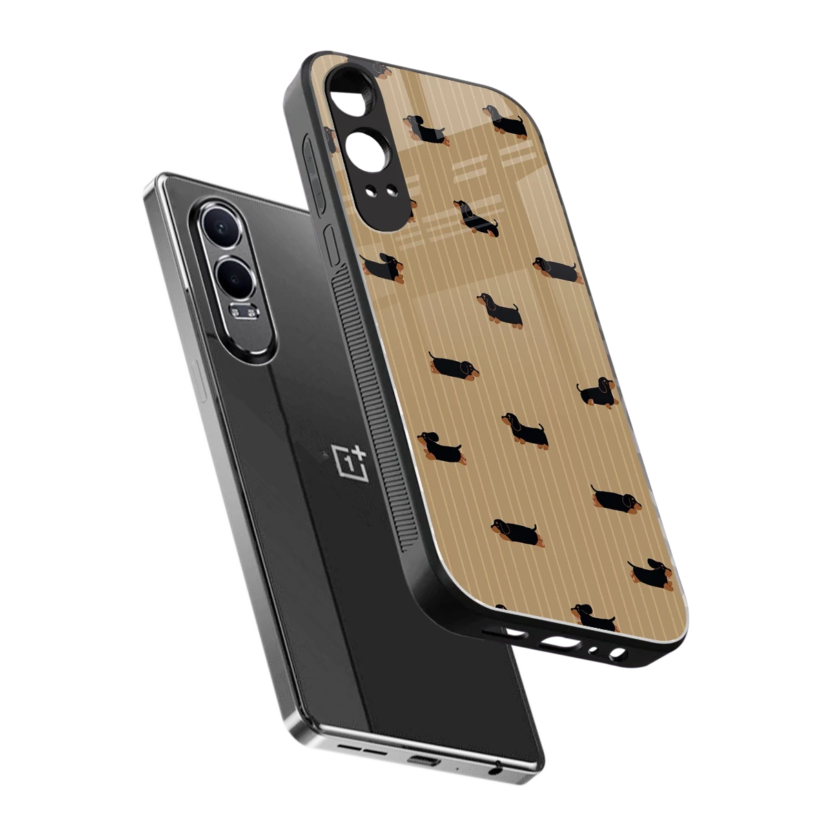 Dachshund sleek oneplus nord ce 4 lite cover with tempered glass back and TPU edges