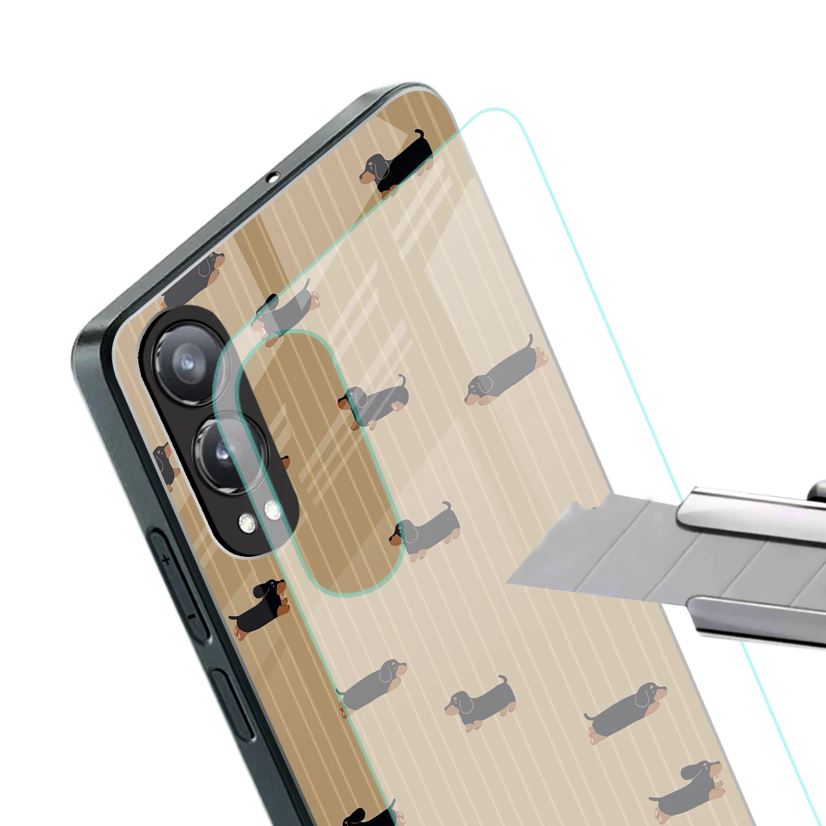 Dachshund stylish phone case for oneplus nord ce 4 lite | glossy glass and slim fit