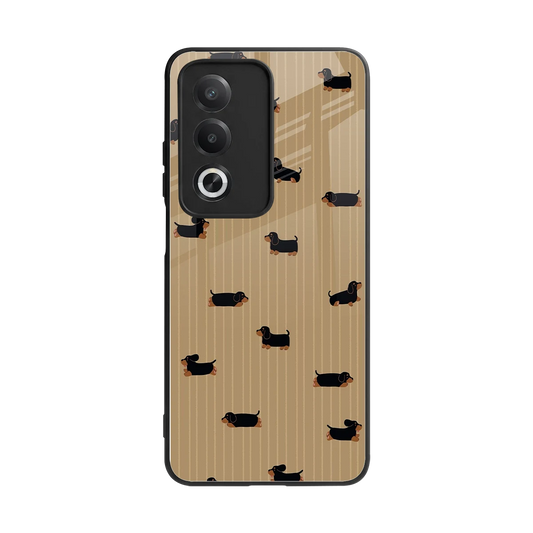 Dachshund back phone cover | glass case for oppo a3 pro