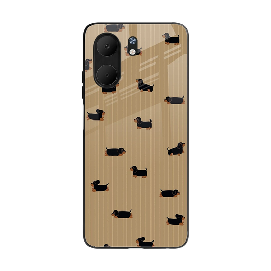 Dachshund back phone cover | glass case for oppo a5x 5g
