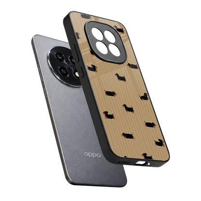 Dachshund sleek oppo f29 pro 5g cover with tempered glass back and TPU edges