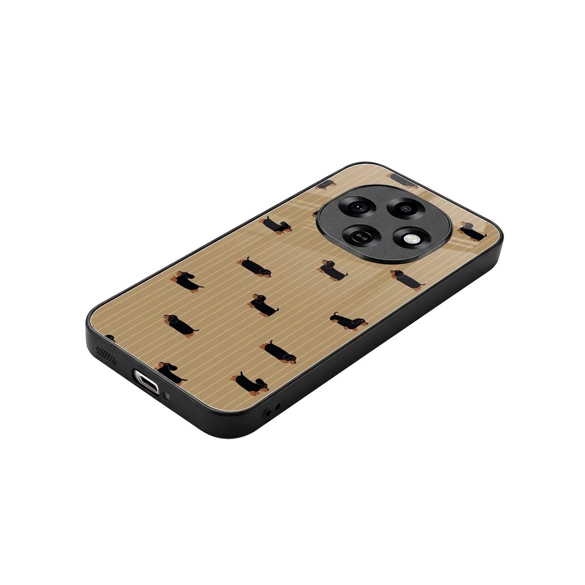 Dachshund stylish phone case for oppo f31 pro 5g | glossy glass and slim fit