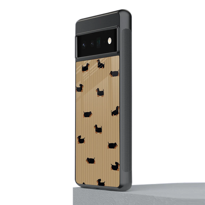 Dachshund stylish phone case for google pixel 6 pro | glossy glass and slim fit