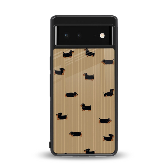 Dachshund back phone cover | glass case for google pixel 6
