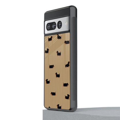 Dachshund stylish phone case for google pixel 7 pro | glossy glass and slim fit