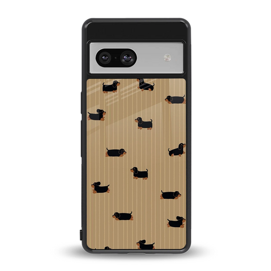 Dachshund back phone cover | glass case for google pixel 7a
