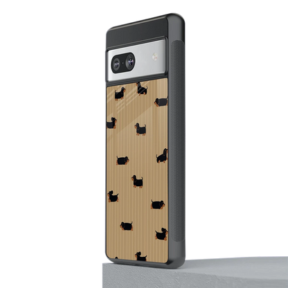 Dachshund stylish phone case for google pixel 7 | glossy glass and slim fit