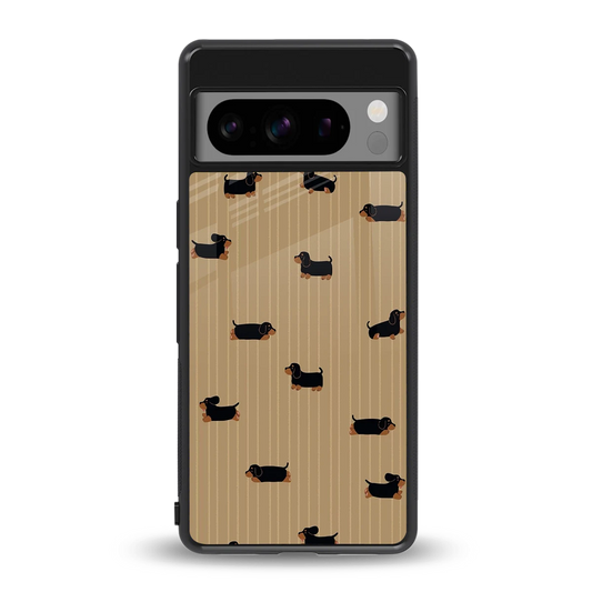 Dachshund back phone cover | glass case for google pixel 8 pro
