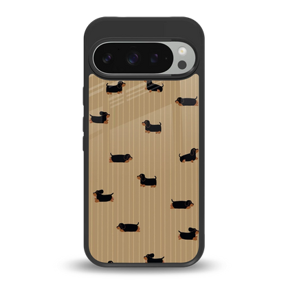 Dachshund back phone cover | glass case for google pixel 9 pro xl