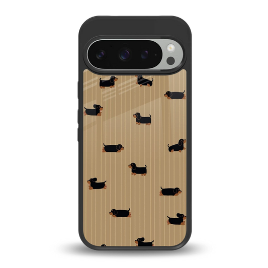 Dachshund back phone cover | glass case for google pixel 9 pro xl