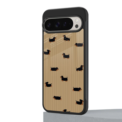 Dachshund google pixel 9 pro mobile cover | shockproof glass phone case