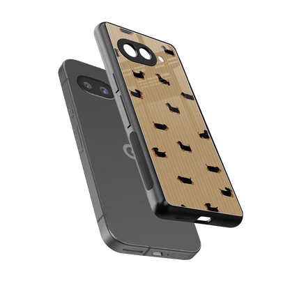 Dachshund sleek google pixel 10a cover with tempered glass back and TPU edges