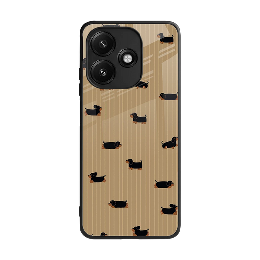 Dachshund back phone cover | glass case for redmi 12 5g