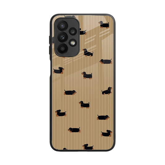 Dachshund back phone cover | glass case for samsung galaxy a23